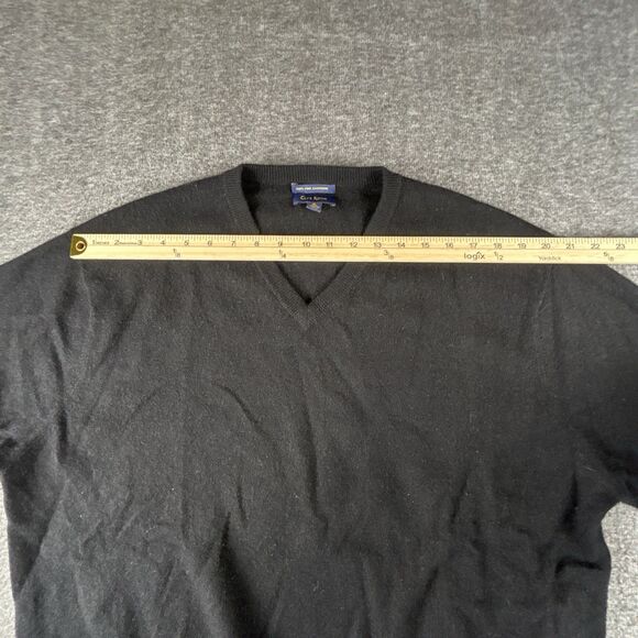 Club Room 100% Cashmere V-Neck Sweater Mens Sz XL Black Cashmere Pullover Luxury - Picture 5 of 8